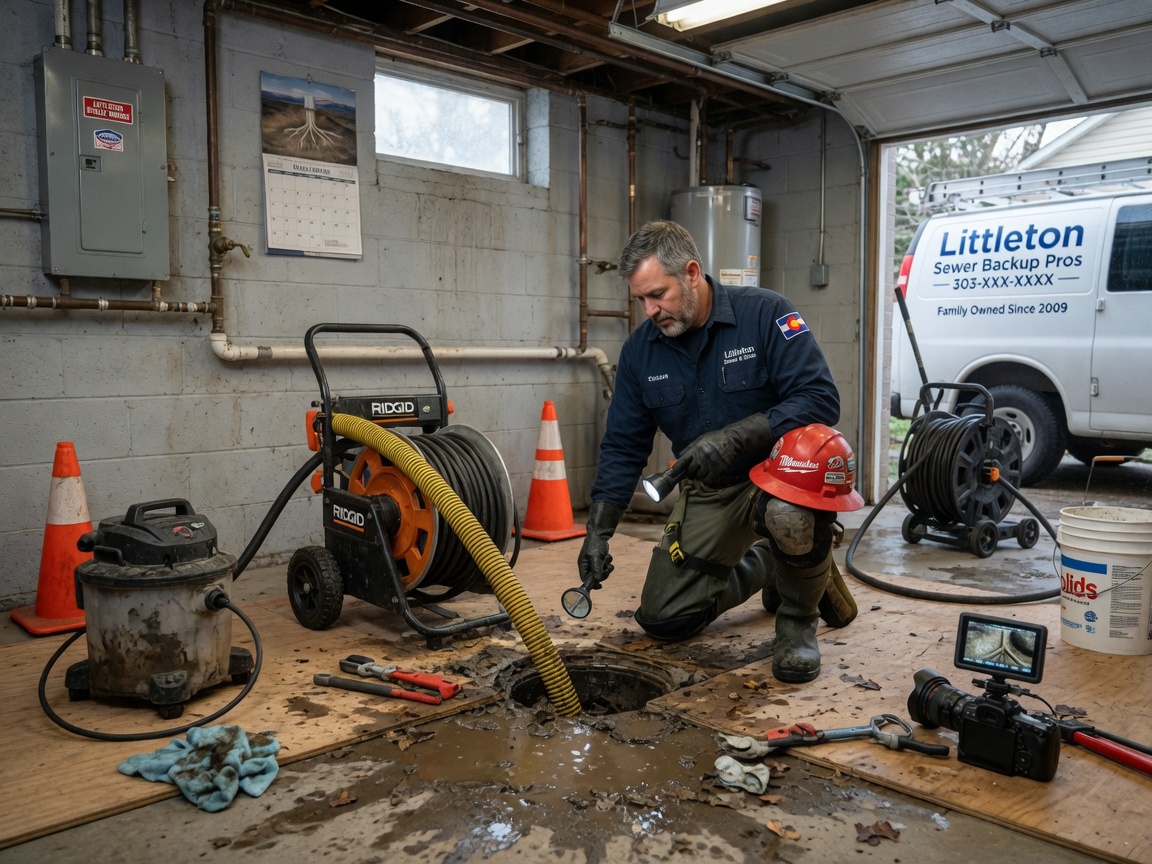 Sewer Backup Plumber work by Littleton Sewer Pros in Littleton, CO